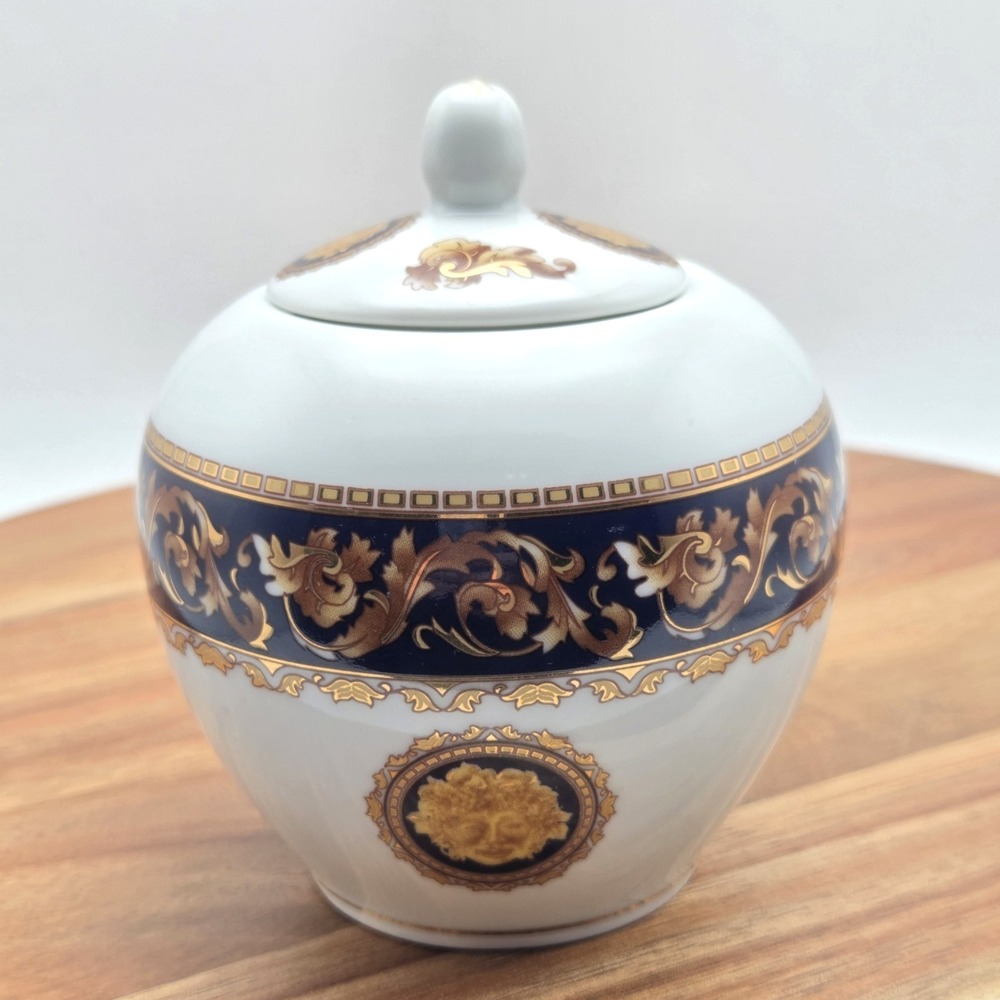 Casa‎ Elite Home Collection M. Valenti Fine Porcelain Medusa Sugar Bowl Italy